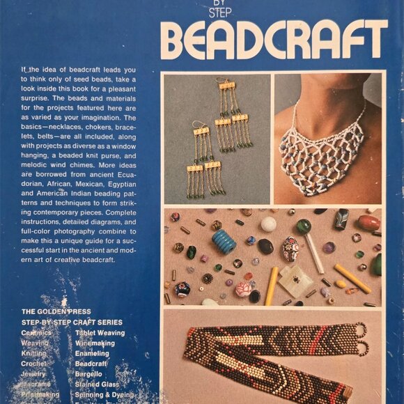 Step By Step Bead Craft 1974 Paperback Golden Press by Judith Glassman - Picture 3 of 14
